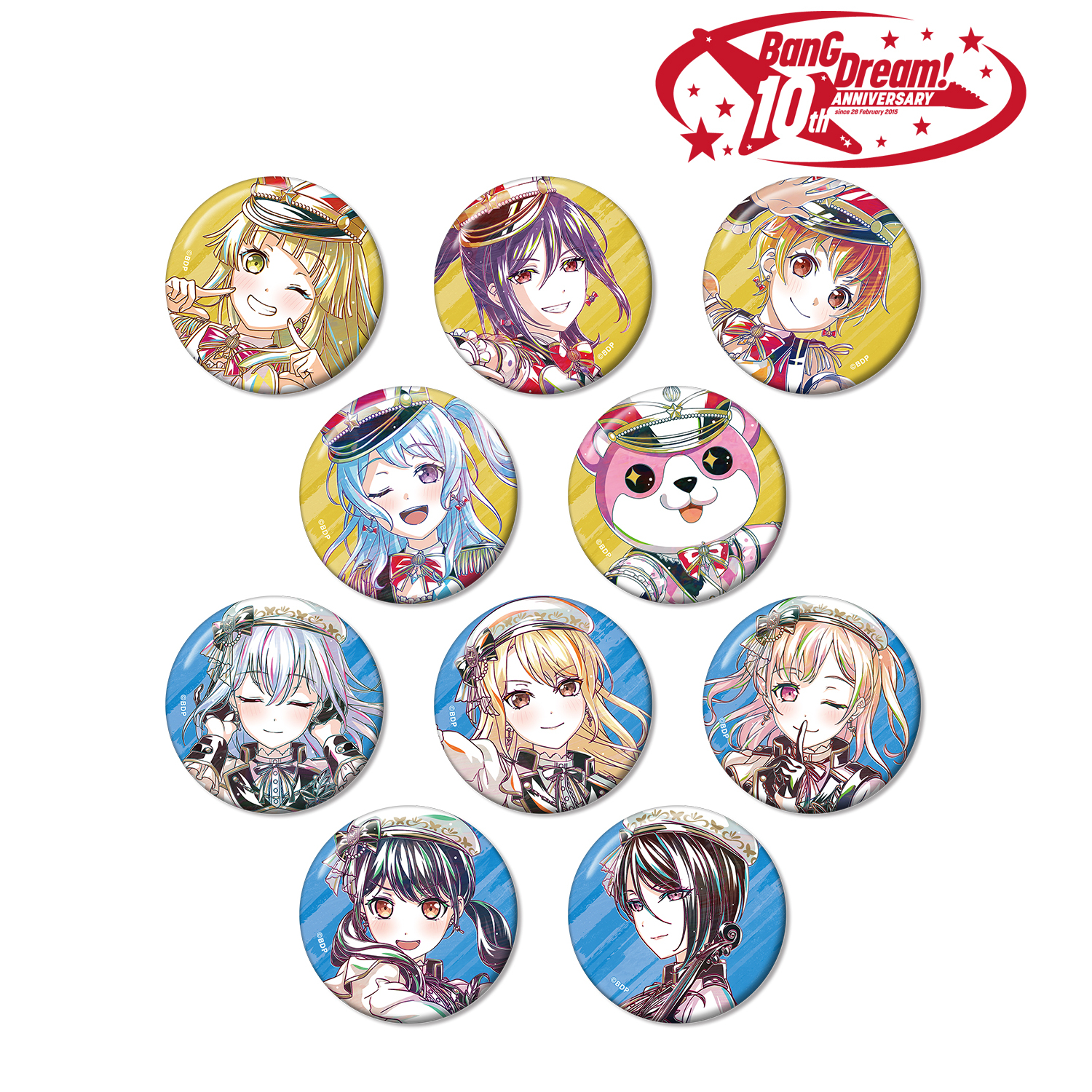 BanG Dream!_トレーディング Ani-Art 第6弾 缶バッジ ver.E(単位/コンプリートBOX)【BOX／10個入り】