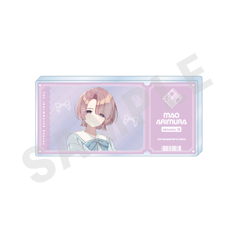 学園アイドルマスター_チケット風アクリルブロック（有村 麻央）