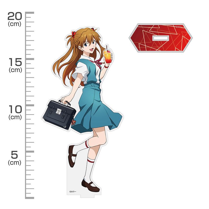 エヴァンゲリオン 複製原画 綾波レイ 式波・アスカ・ラングレー 制服 EVANGELION_描き下ろし 式波・アスカ・ラングレー アクリルスタンド(大