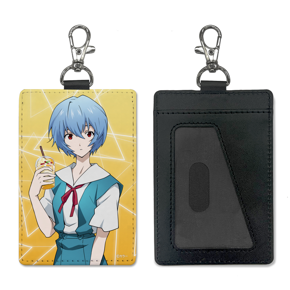 EVANGELION_描き下ろし 綾波レイ パスケース(ナスカン付き) 制服Ver.