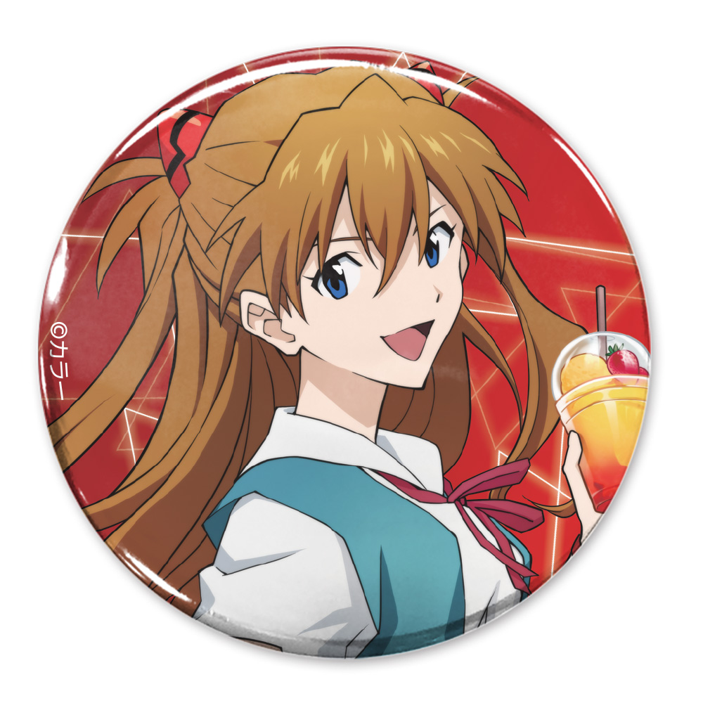 アスカ　バッジコレクション エヴァンゲリオン　2BOX EVANGELION_描き下ろし 式波・アスカ・ラングレー 65mm缶バッジ 制服