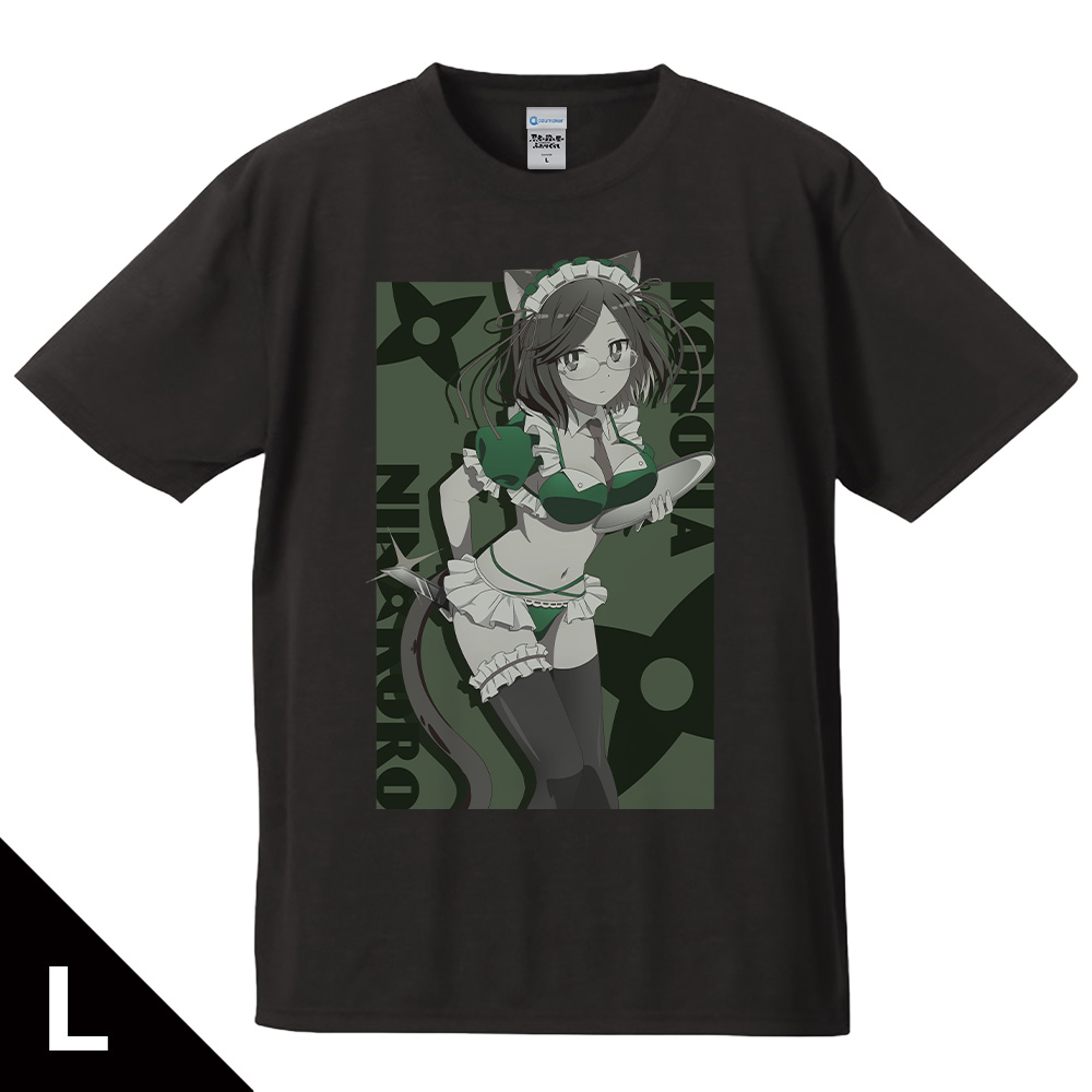 忍者と殺し屋のふたりぐらし_Lサイズ_Tシャツ 古賀このは 猫耳水着メイドver.【描き下ろし】