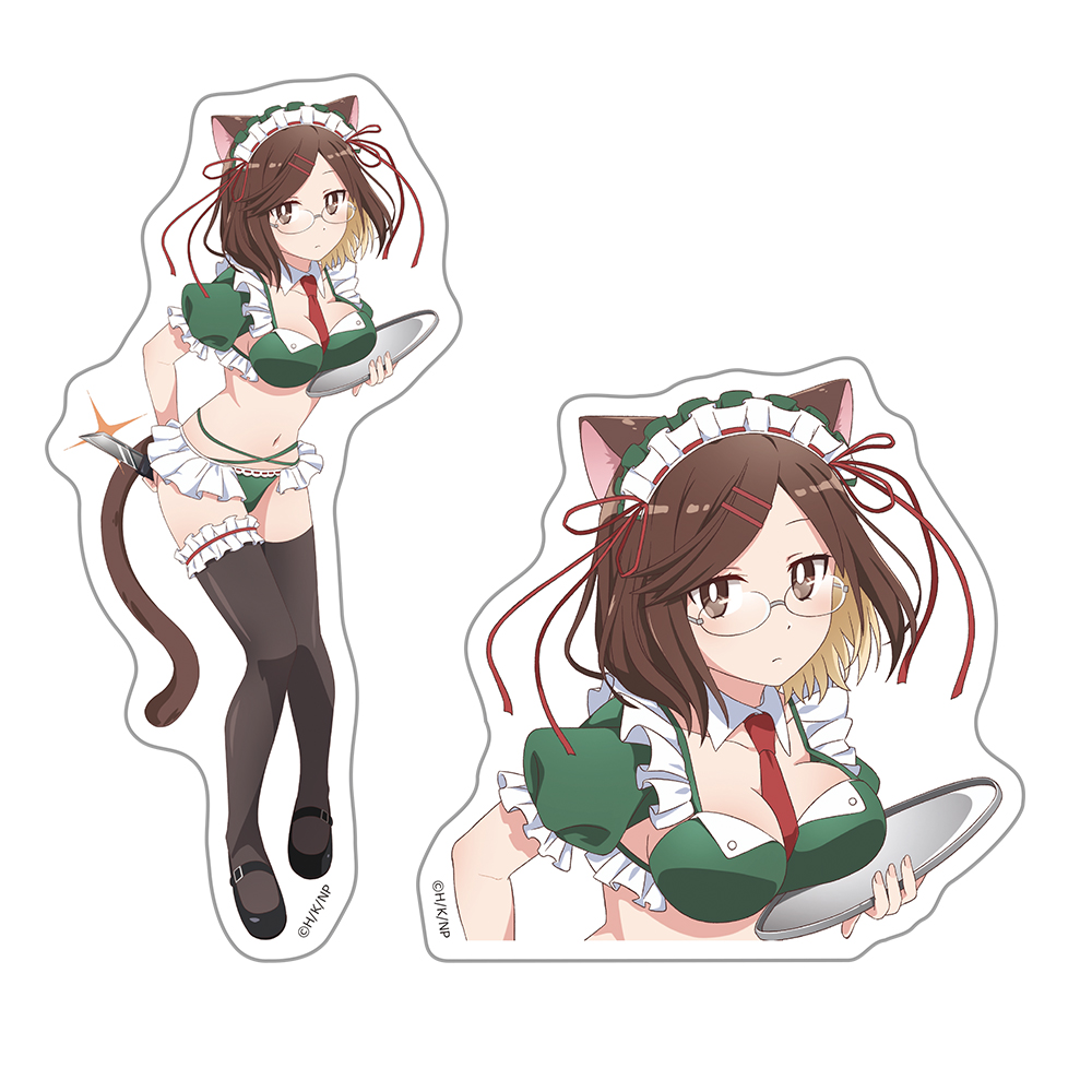 忍者と殺し屋のふたりぐらし_ダイカットステッカーセット  古賀このは 猫耳水着メイドver.【描き下ろし】