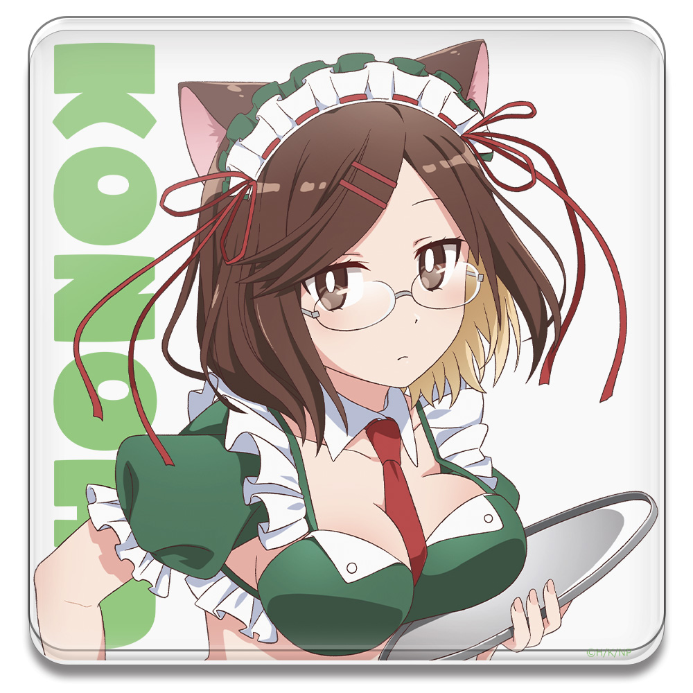 忍者と殺し屋のふたりぐらし_アクリルコースター (スタンド付)  古賀このは 猫耳水着メイドver.【描き下ろし】