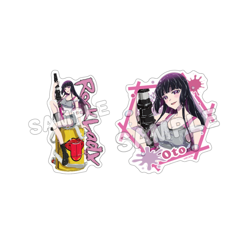 ロックは淑女の嗜みでして_ホログラムダイカットステッカーセット　黒鉄音羽