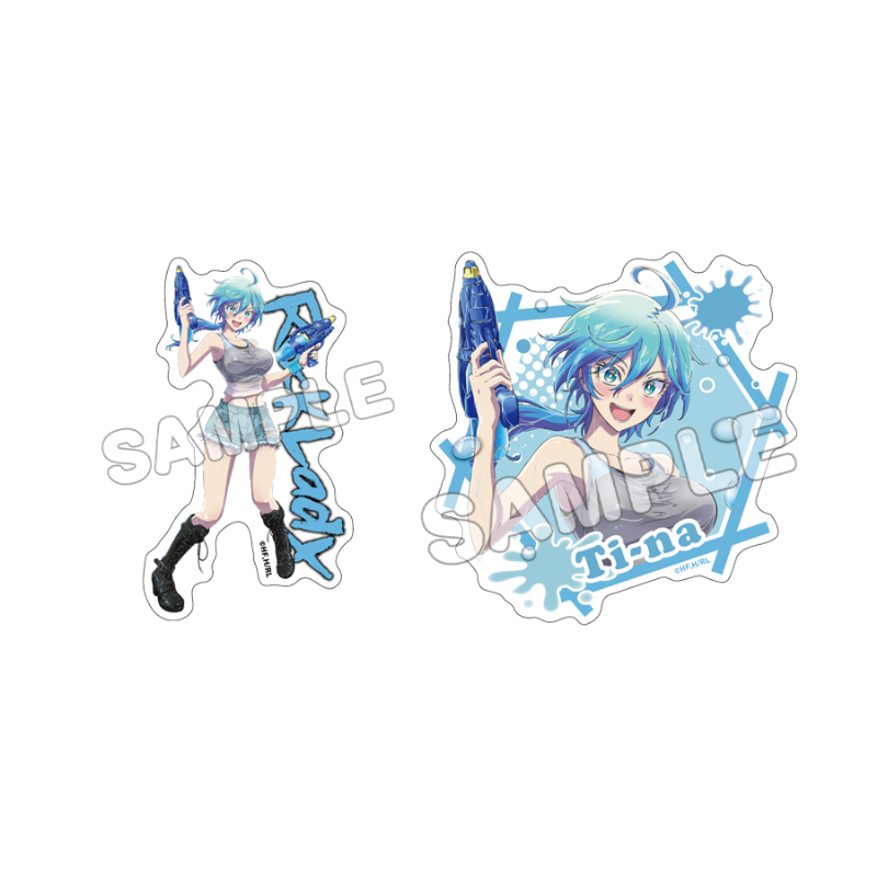 ロックは淑女の嗜みでして_ホログラムダイカットステッカーセット　院瀬見ティナ