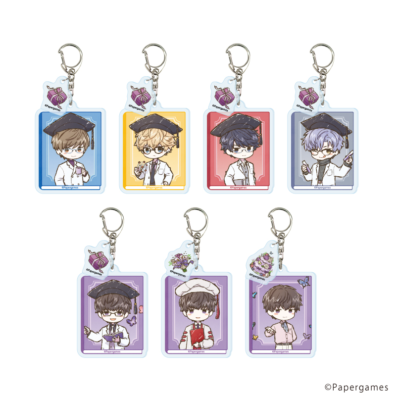 恋とプロデューサー～EVOL×LOVE～_パーツ付きアクリルキーホルダー05/コンプリートセット(全7種)(グラフアートイラスト)【コンプリートセット/7個入り】