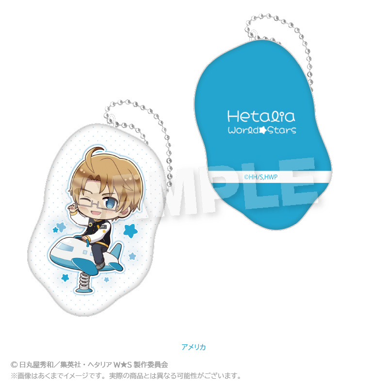 ヘタリア World★Stars_ダイカットクッションキーホルダー　遊具ver.　アメリカ