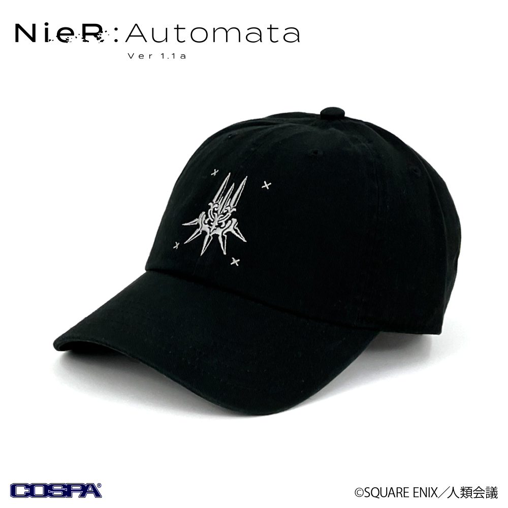 NieR:Automata Ver1.1a_ヨルハ部隊 刺繍ローキャップ/BLACK