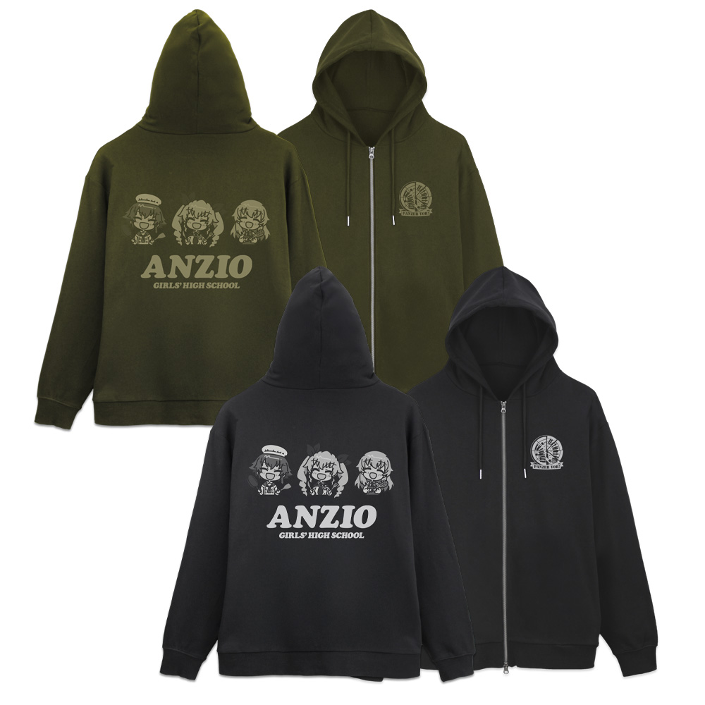 ガールズ&パンツァー 最終章_Lサイズ_アンツィオ高校 ジップパーカー/MOSS