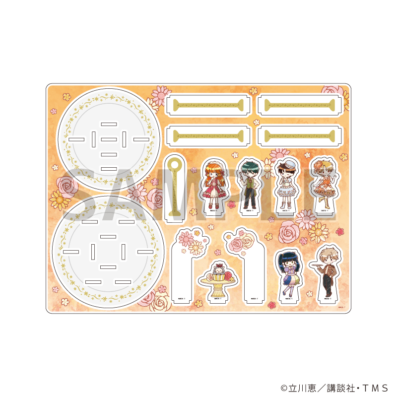 怪盗セイント・テール_アクリルジオラマ02/集合デザイン スイーツドレスver.(グラフアートイラスト)