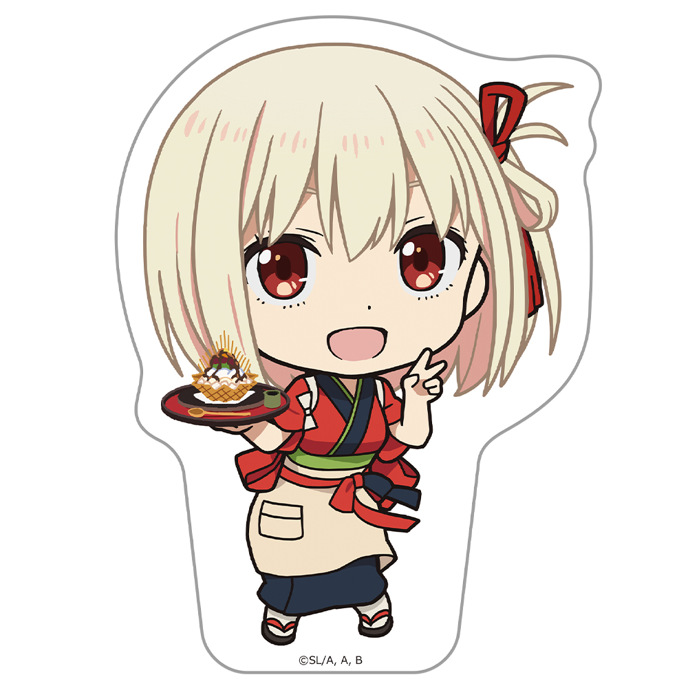 リコリス・リコイル_ダイカットステッカー 錦木千束 喫茶リコリコver.
