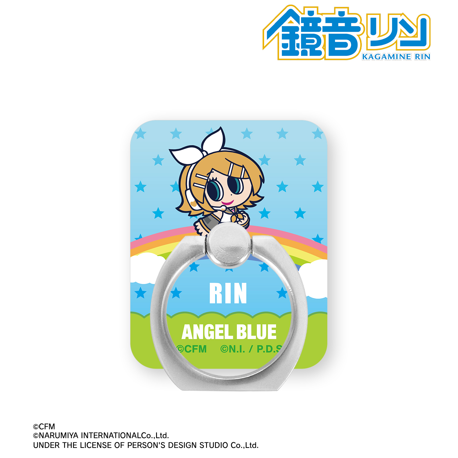 初音ミク_ANGEL BLUEコラボ 描き起こし 鏡音リン アクリルスマホリング