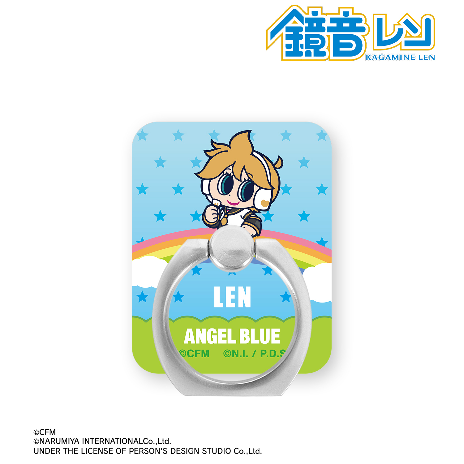 初音ミク_ANGEL BLUEコラボ 描き起こし 鏡音レン アクリルスマホリング