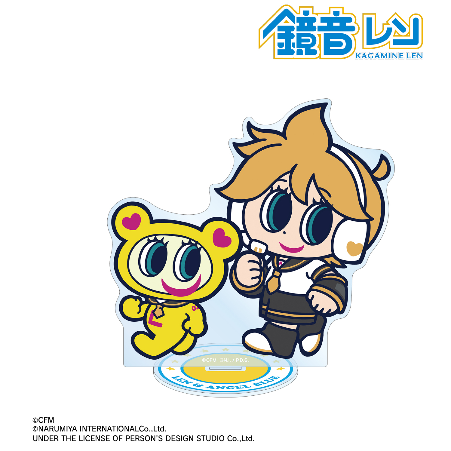 初音ミク_ANGEL BLUEコラボ 描き起こし 鏡音レン&ナカムラくん BIGアクリルスタンド