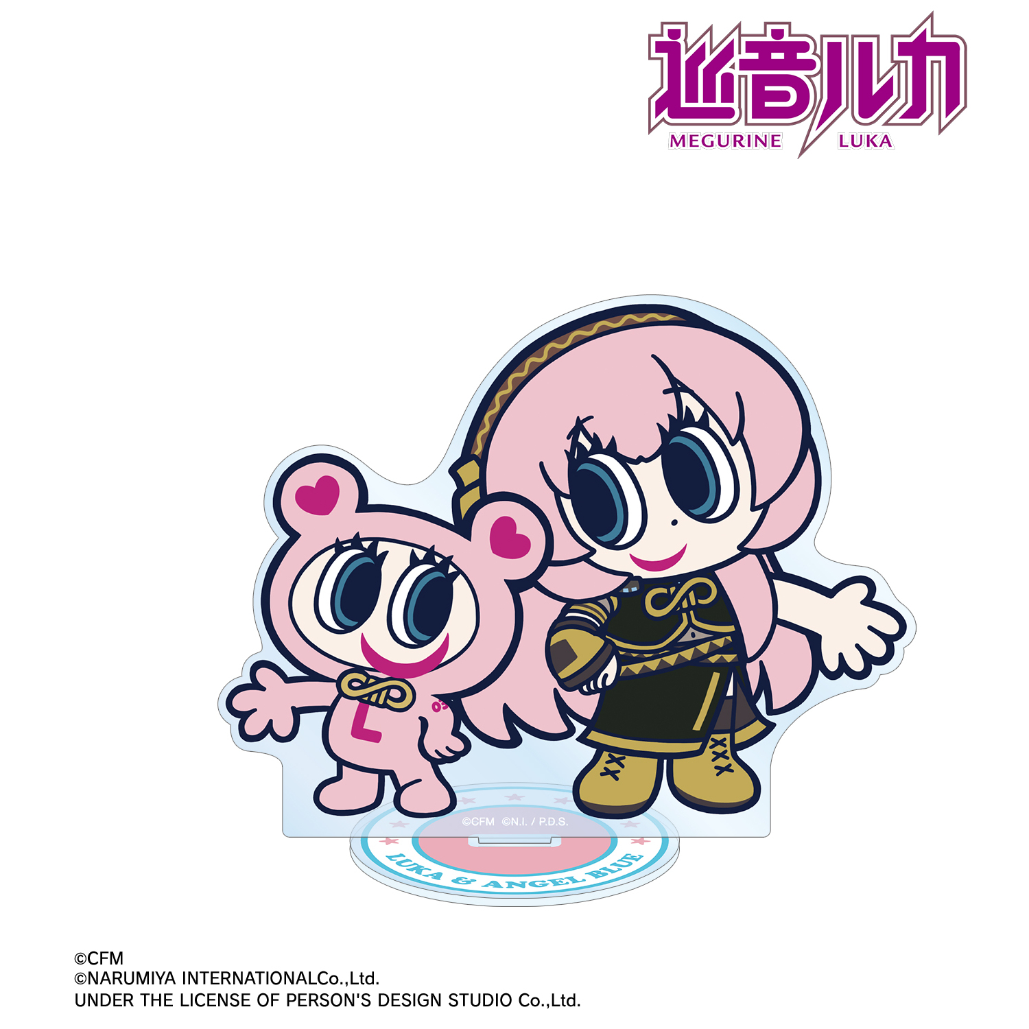 初音ミク_ANGEL BLUEコラボ 描き起こし 巡音ルカ&ナカムラくん BIGアクリルスタンド