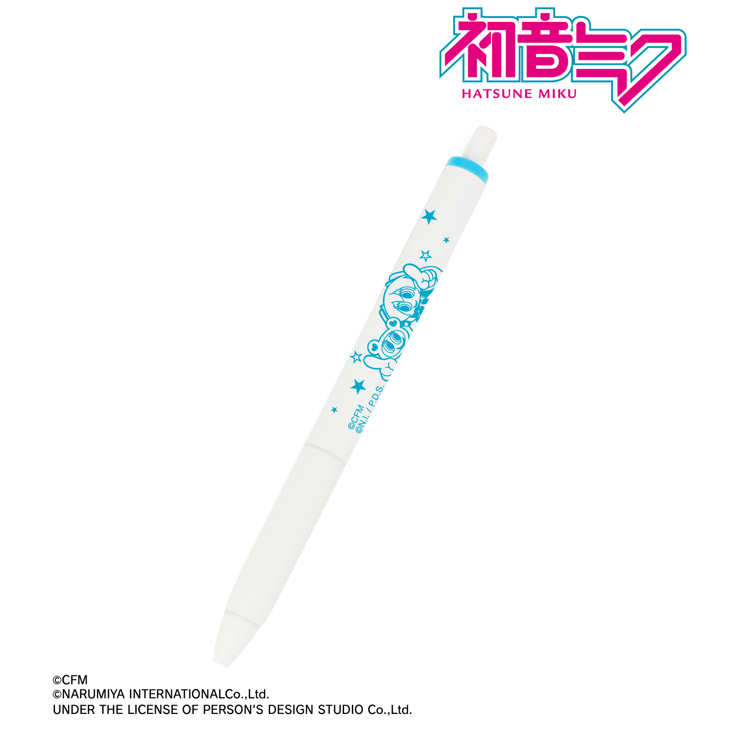 初音ミク_ANGEL BLUEコラボ 描き起こし 初音ミク&ナカムラくん ユニボール ワン ゲルインクボールペン