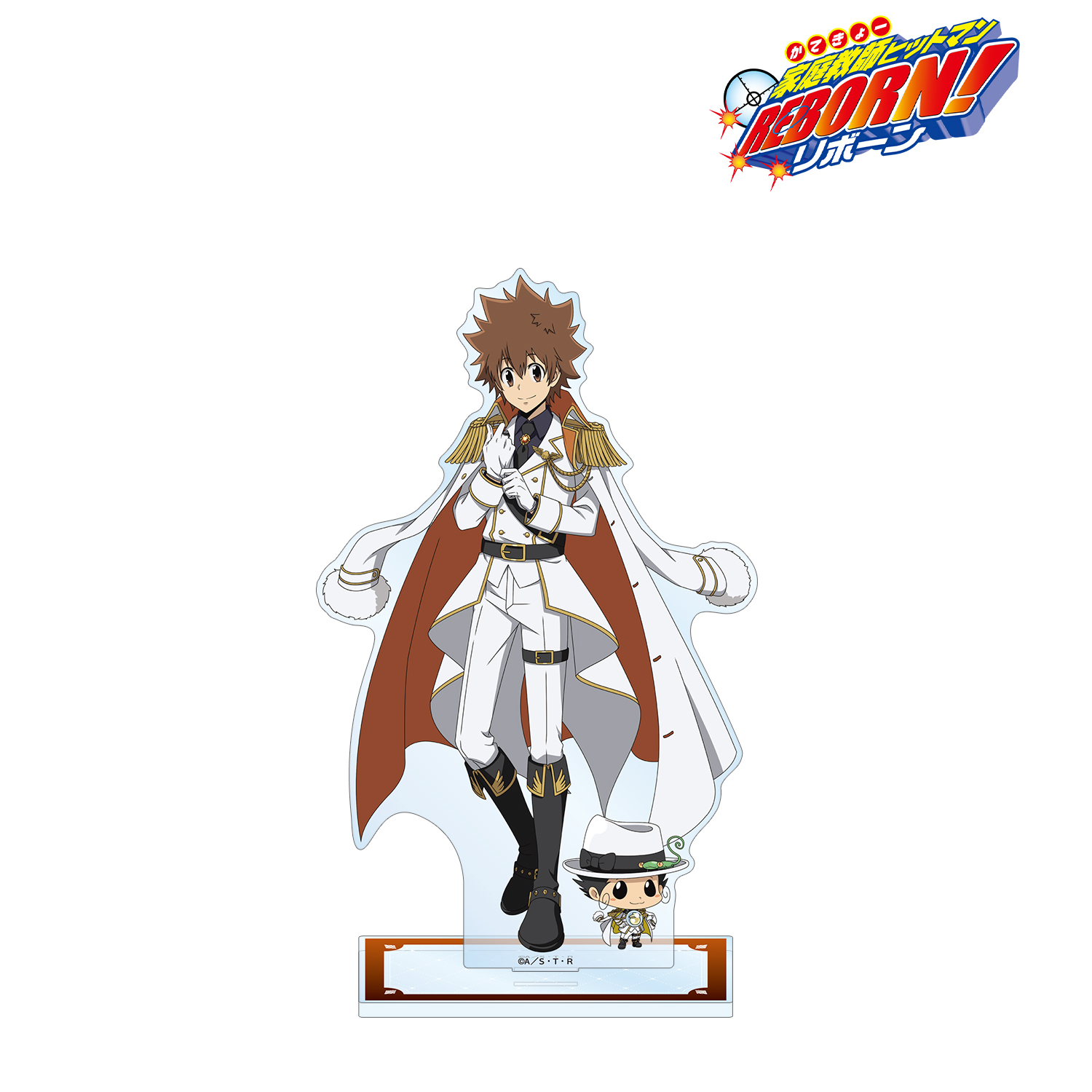 家庭教師ヒットマンREBORN!_描き下ろし 沢田 綱吉&リボーン 白衣装ver. 特大アクリルスタンド