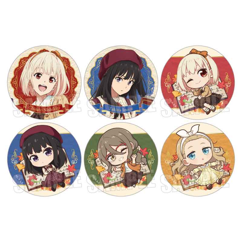 リコリス・リコイル_トレーディング缶バッジ 読書　【コンプリートBOX／6個入り】