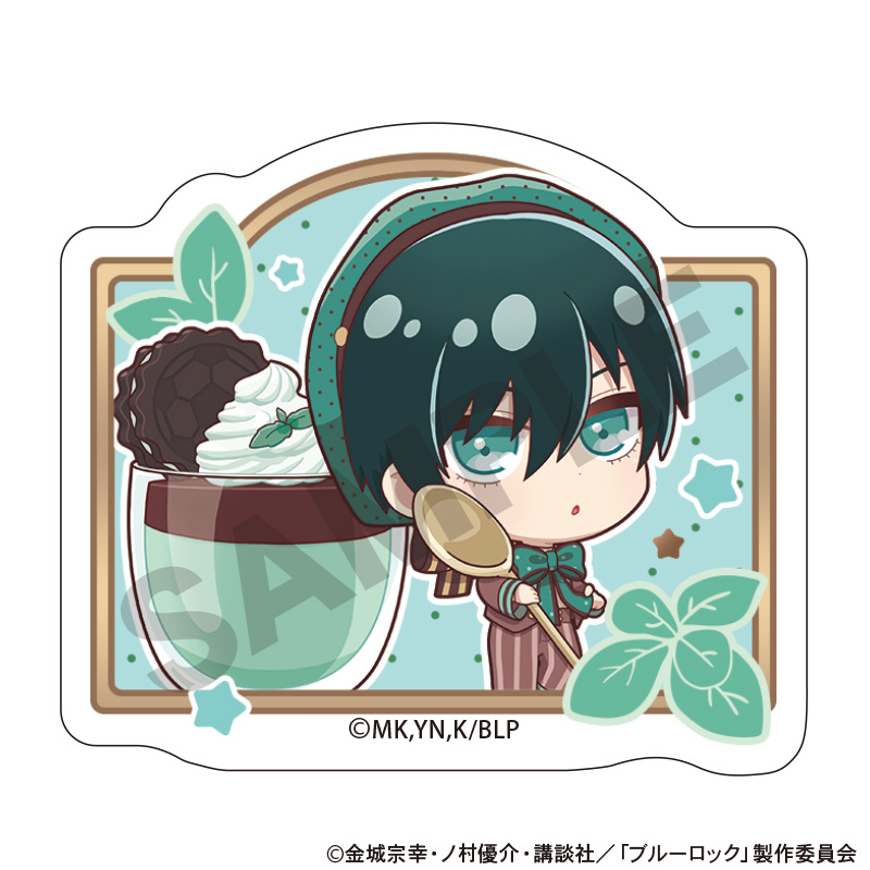 ブルーロック_アクリルヘアクリップ　糸師凛　きゃらペコチョコミント