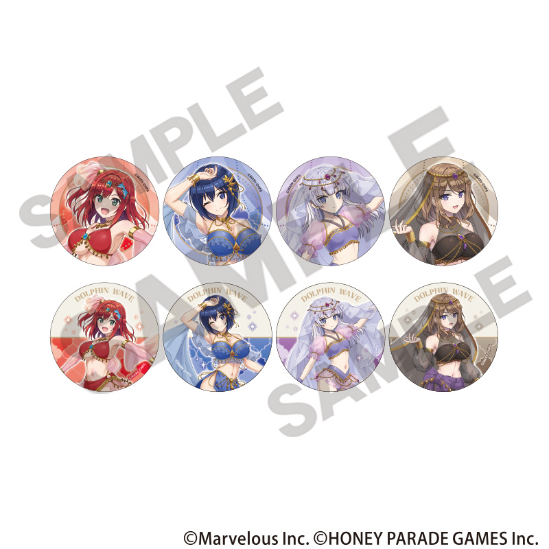 ドルフィンウェーブ_トレーディング缶バッジ　踊り子　【コンプリートBOX／8個入り】