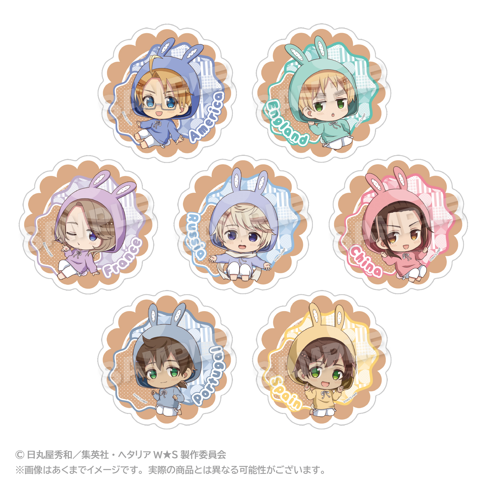 ヘタリア World★Stars_トレーディングステッカー アニマルパーカーver. Bボックス　【BOX／7パック入り】