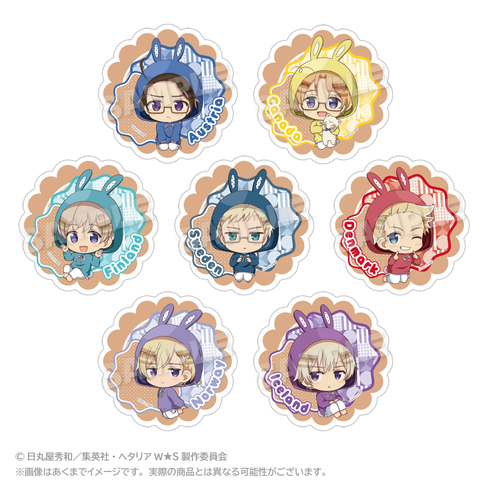 ヘタリア World★Stars_トレーディングステッカー アニマルパーカーver. Cボックス　【BOX／7パック入り】