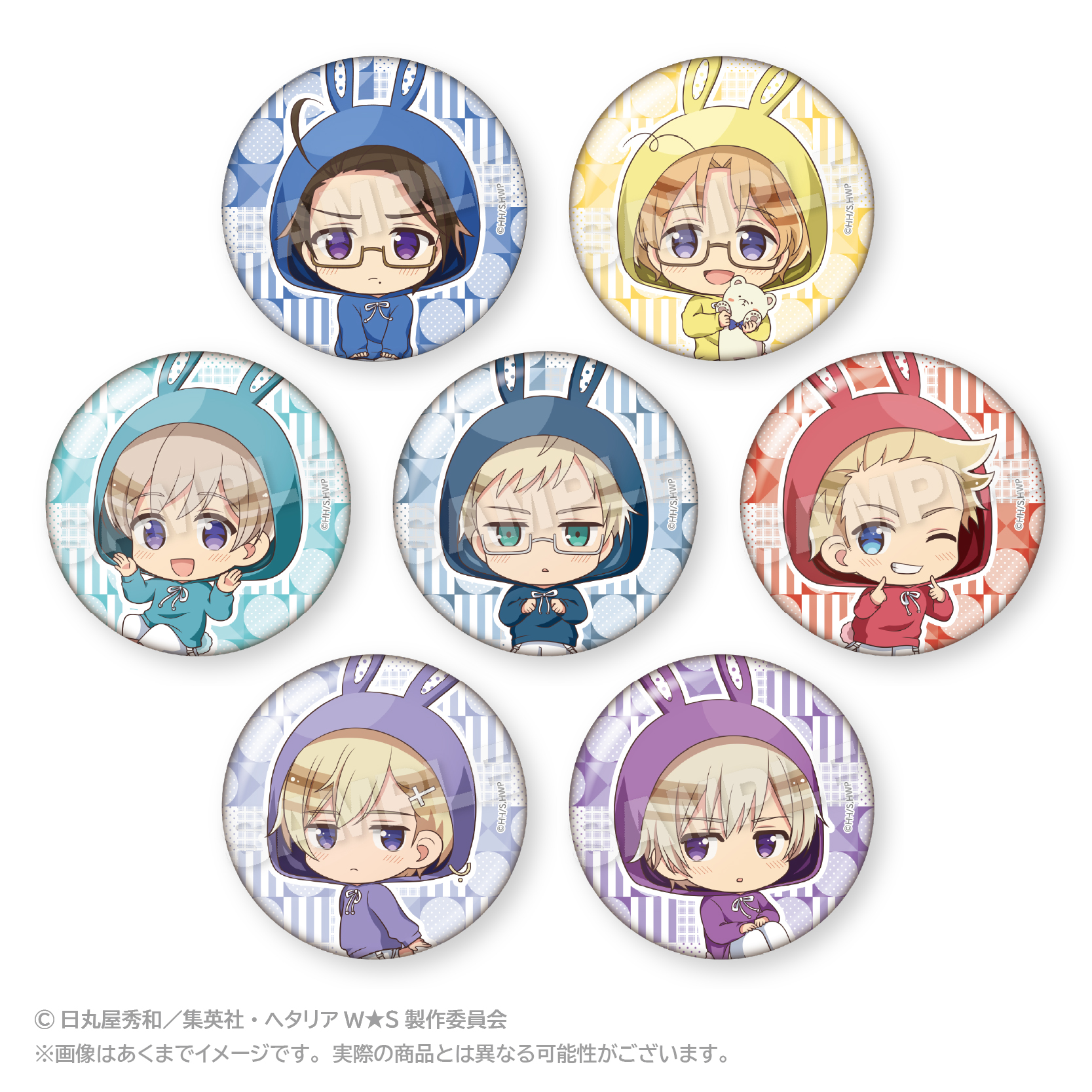 ヘタリア World★Stars_トレーディング缶バッジ アニマルパーカーver. Cボックス　【BOX／7個入り】