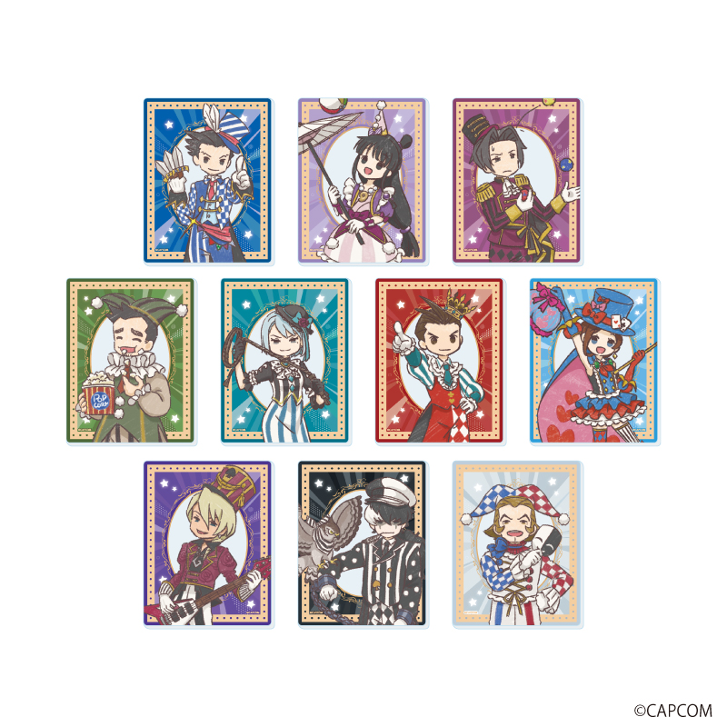 逆転裁判シリーズ_アクリルカード02/サーカスver. コンプリートセット(全10種)(グラフアートイラスト)【コンプリートセット/10個入り】