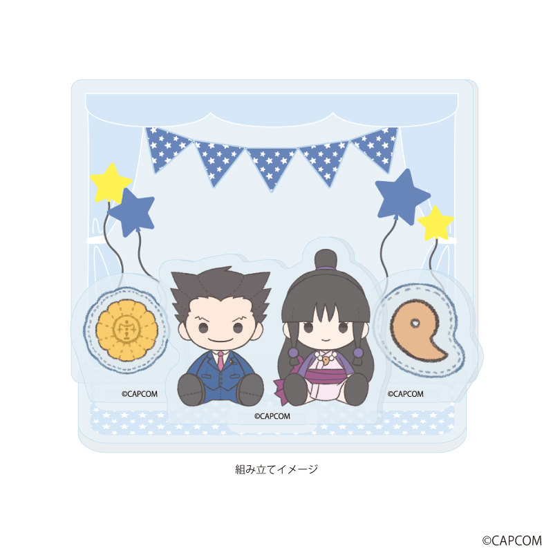 逆転裁判シリーズ_アクリルスタンドプレート05/成歩堂　龍一&綾里　真宵(ぽてぬいアート)