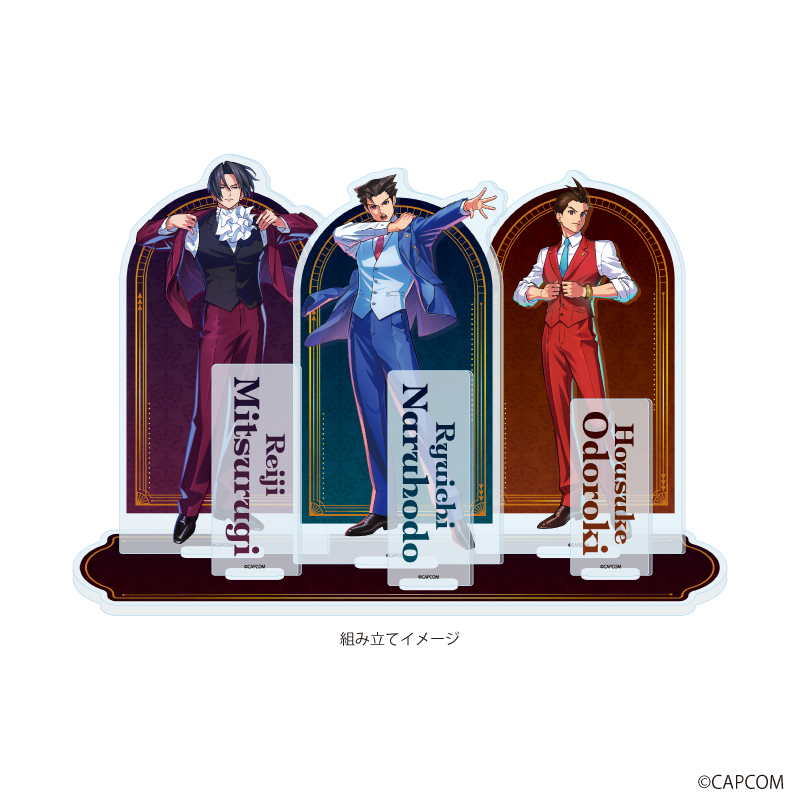 逆転裁判シリーズ_アクリルジオラマ01/集合デザイン(描き起こしイラスト)