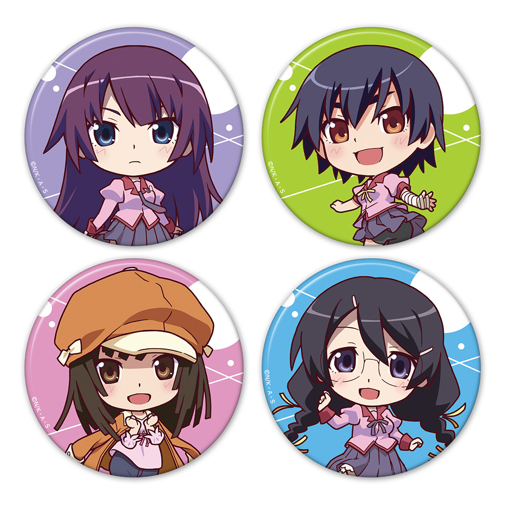 <物語>シリーズ_缶バッジ4個セット