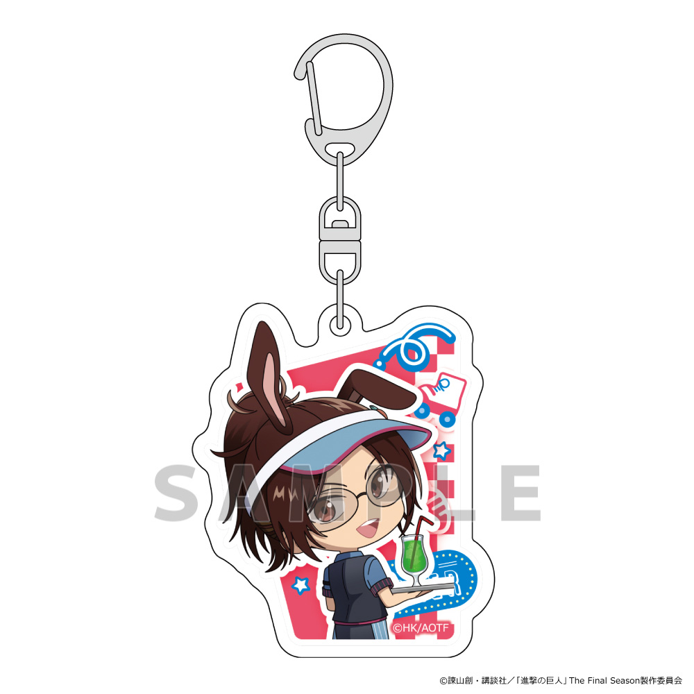 進撃の巨人_アクリルキーホルダー(ハンジ/ウサミミダイナー)