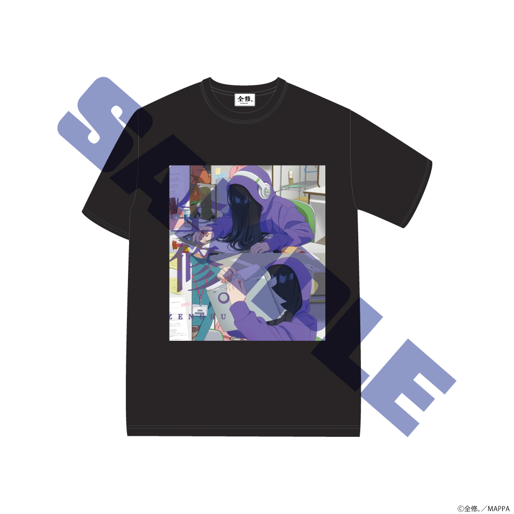全修。_XLサイズ_Tシャツ ブラック 広瀬ナツ子