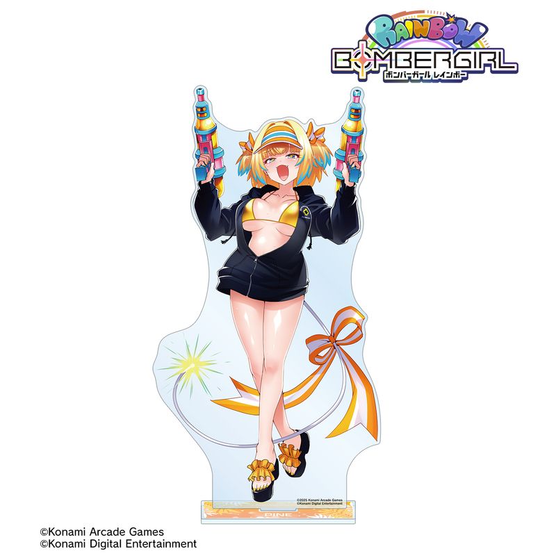 ボンバーガール レインボー_描き下ろし パイン 水着ver. 特大アクリル