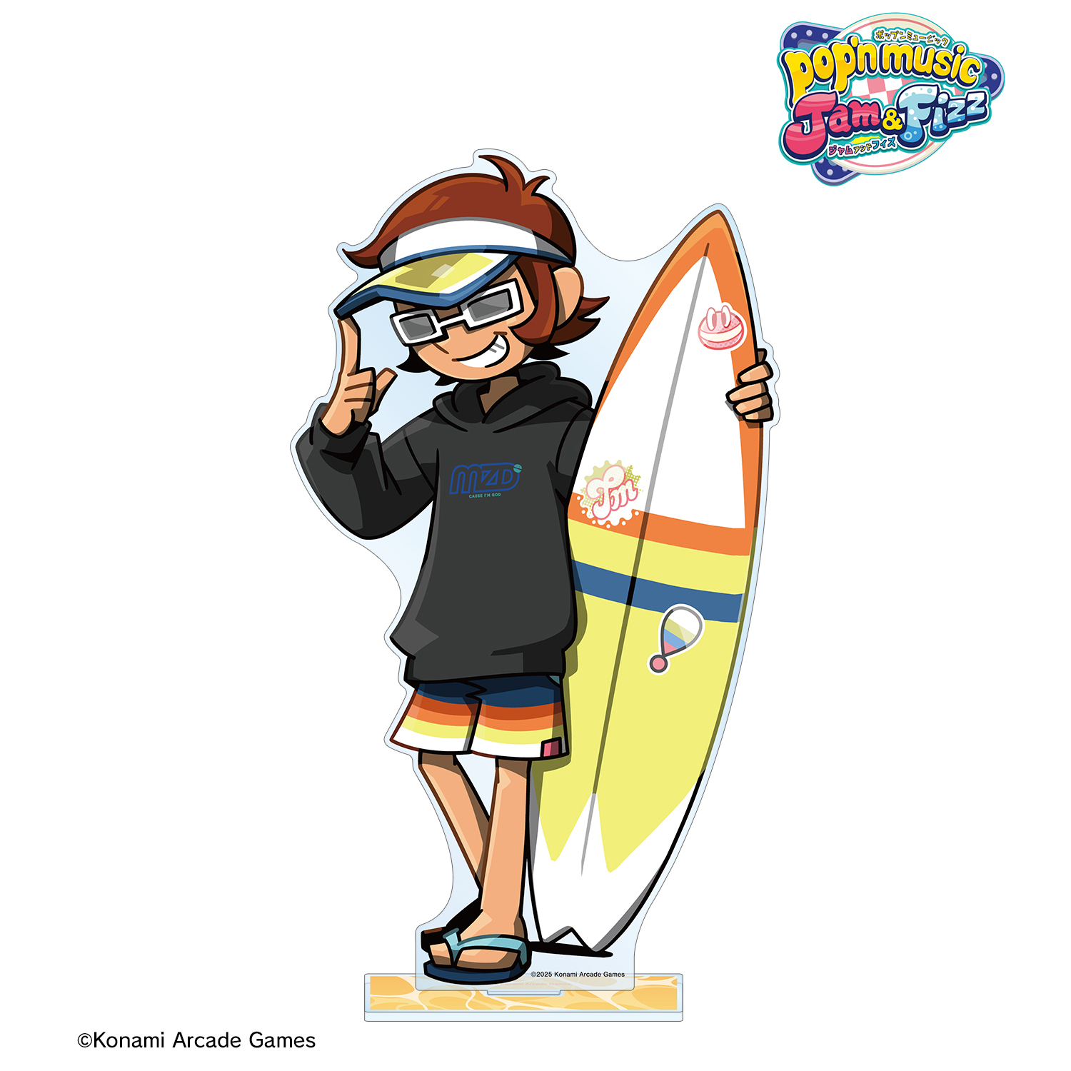 pop'n music Jam&Fizz_描き下ろし MZD 水着ver. 特大アクリルスタンド