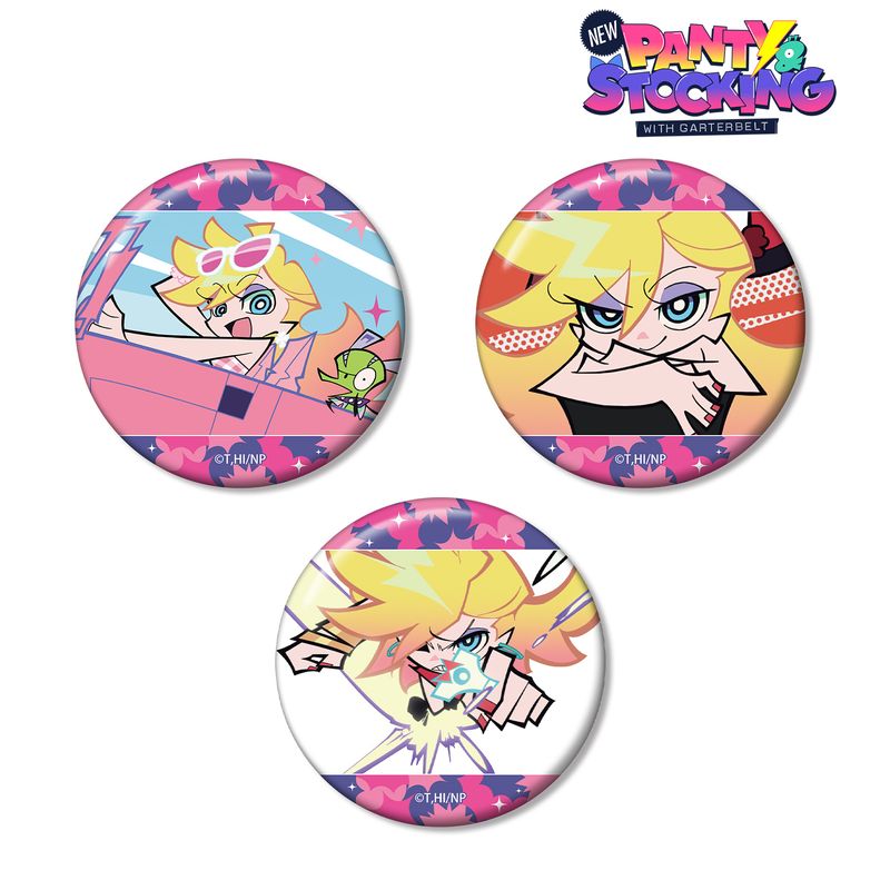 New PANTY ＆ STOCKING with GARTERBELT_パンティ 場面写缶バッジ3個