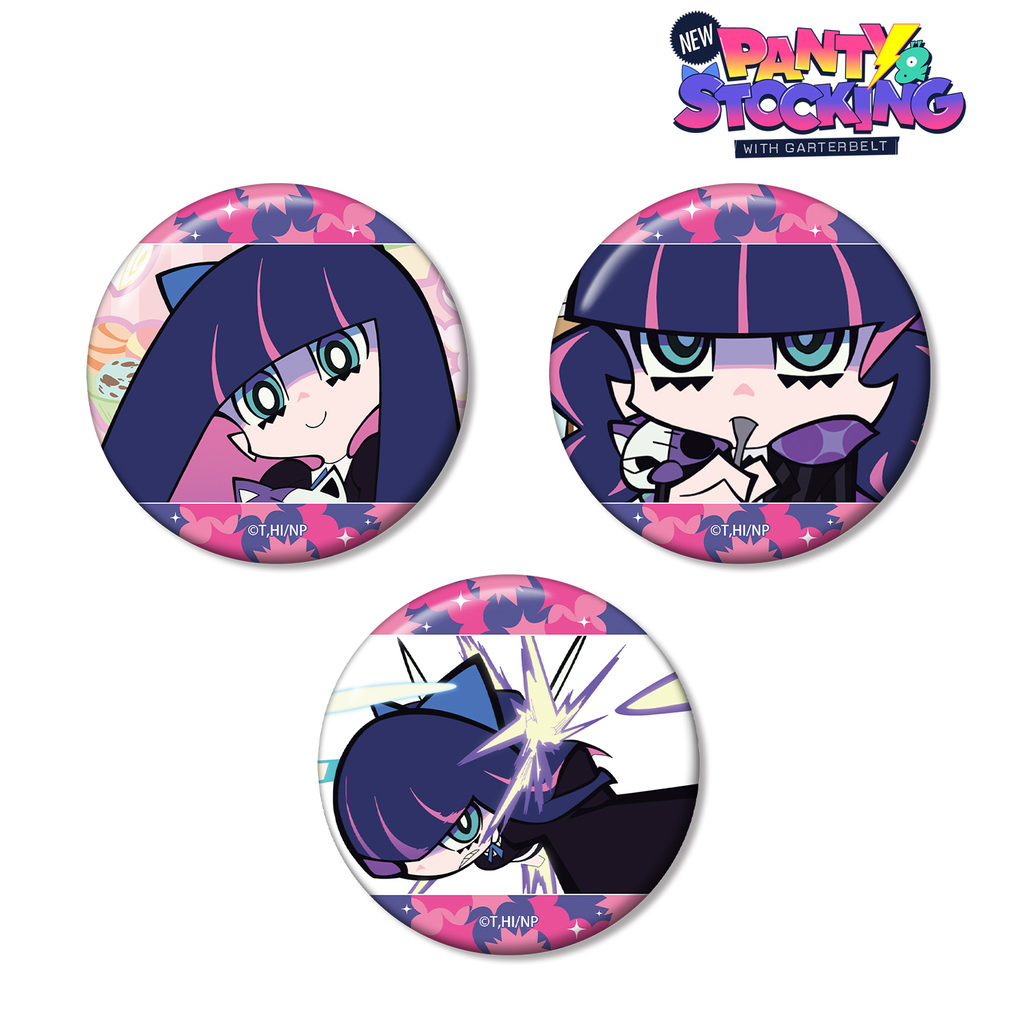 New PANTY ＆ STOCKING with GARTERBELT_ストッキング 場面写缶バッジ3