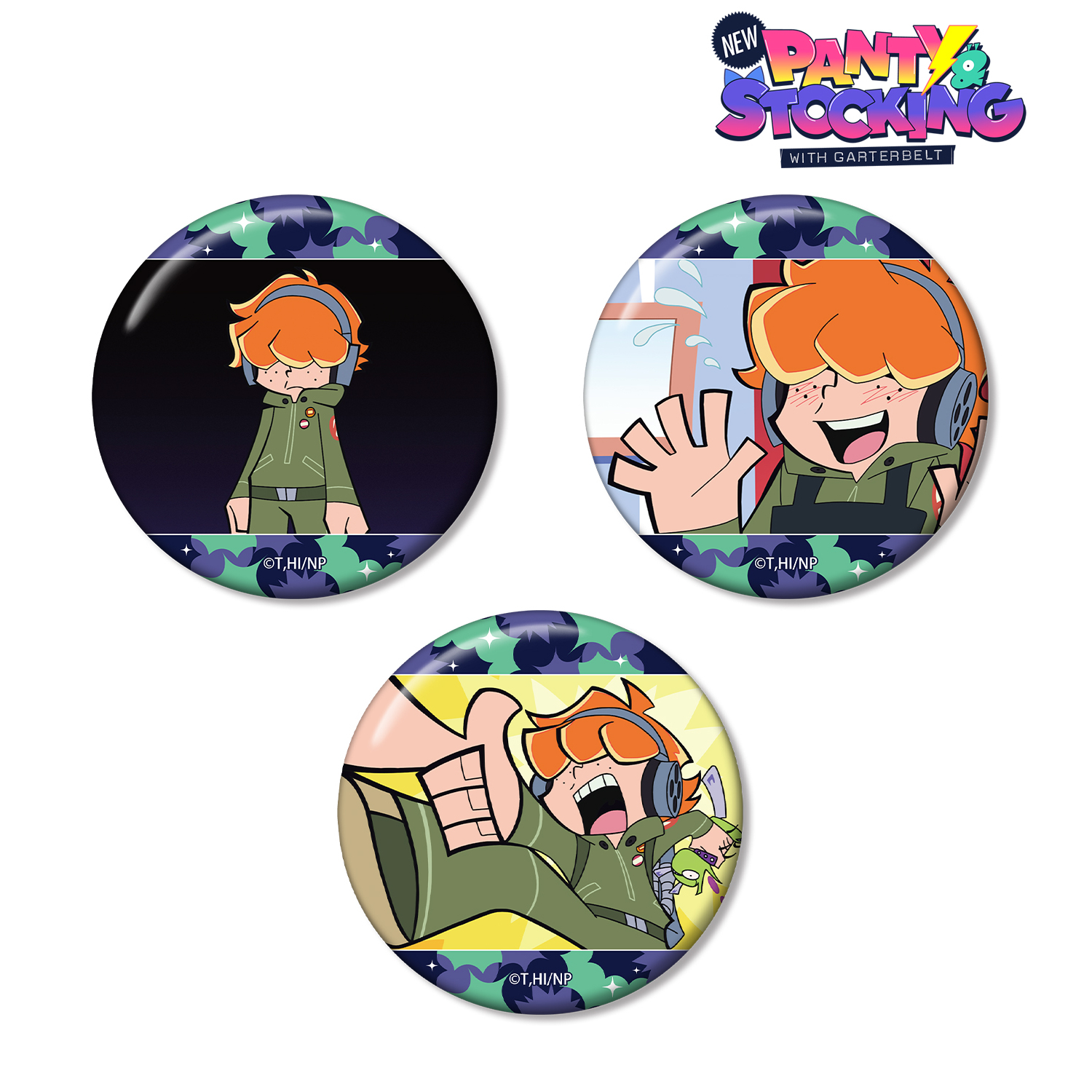 New PANTY ＆ STOCKING with GARTERBELT_ブリーフ 場面写缶バッジ3個セット