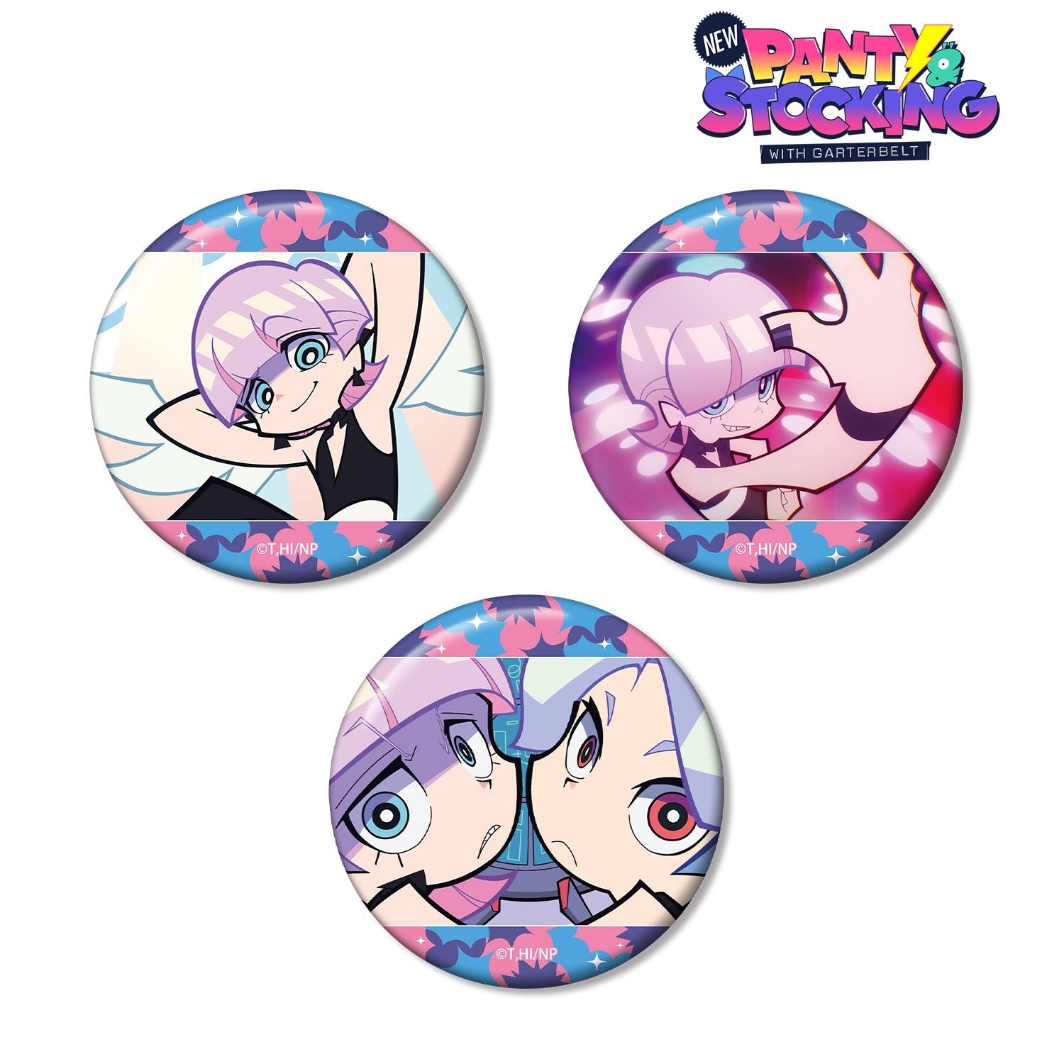 New PANTY ＆ STOCKING with GARTERBELT_ポリウレタン 場面写缶バッジ3個セット