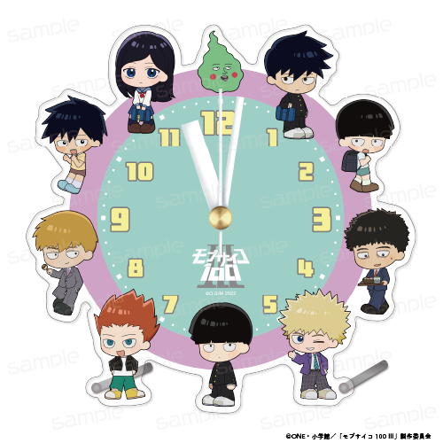モブサイコ100 Ⅲ_ちびキャラアクリル掛け時計【A】