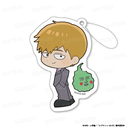 モブサイコ100 Ⅲ_蓄光アクリルキーホルダーwithエクボ【霊幻 新隆】