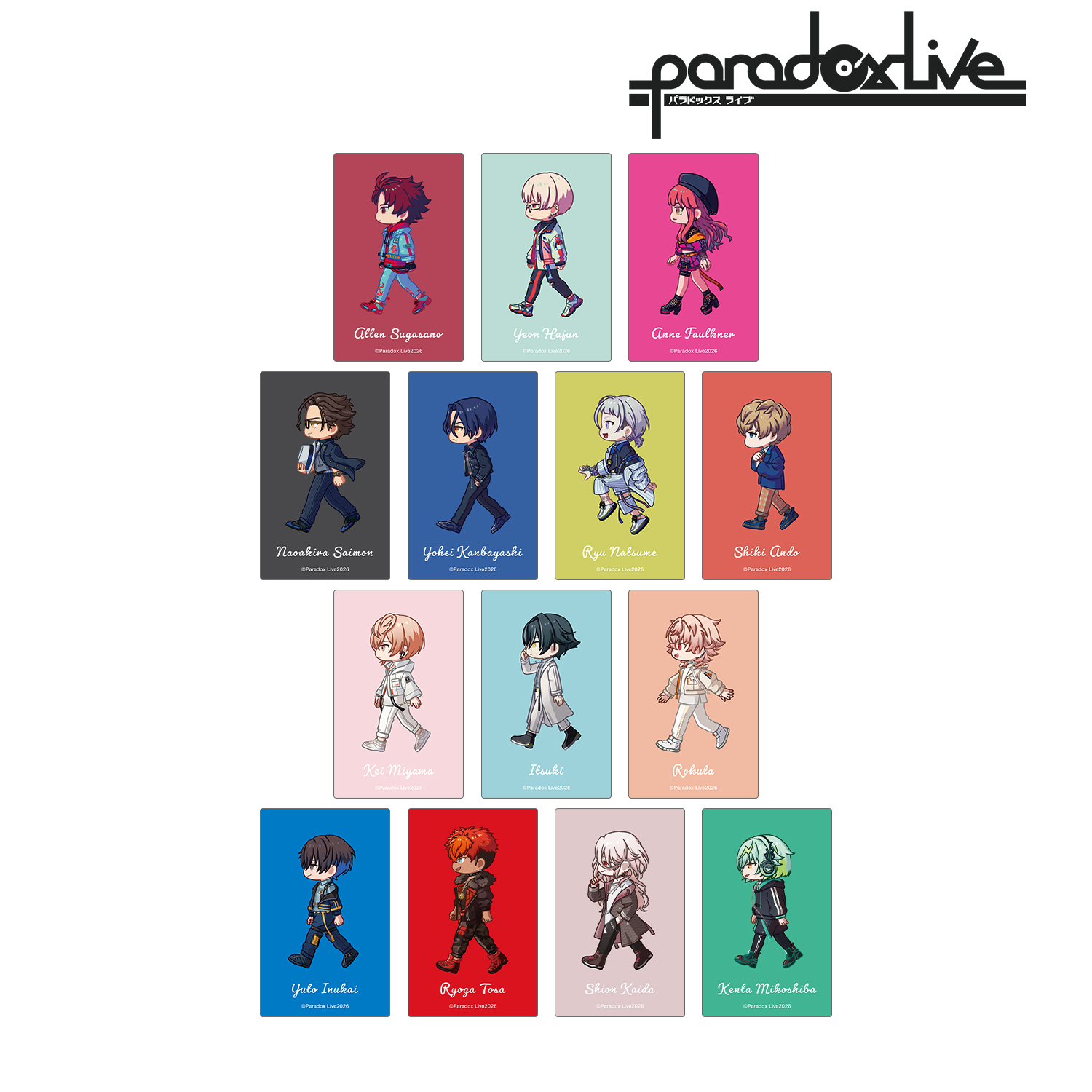 Paradox Live_トレーディング ちびとこ カードステッカー ver.A(単位/コンプリートBOX)【BOX／14パック入り】