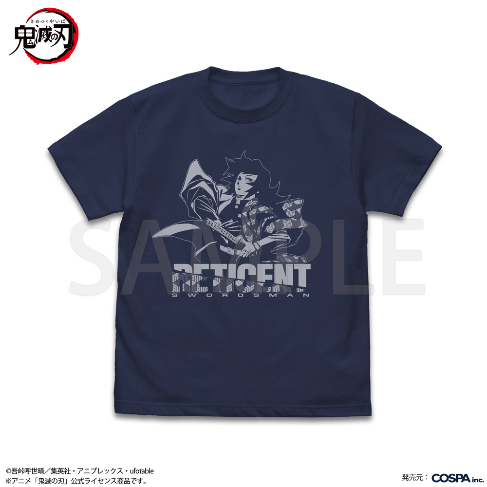 鬼滅の刃_Lサイズ_冨岡義勇 水の呼吸 Tシャツ/INDIGO