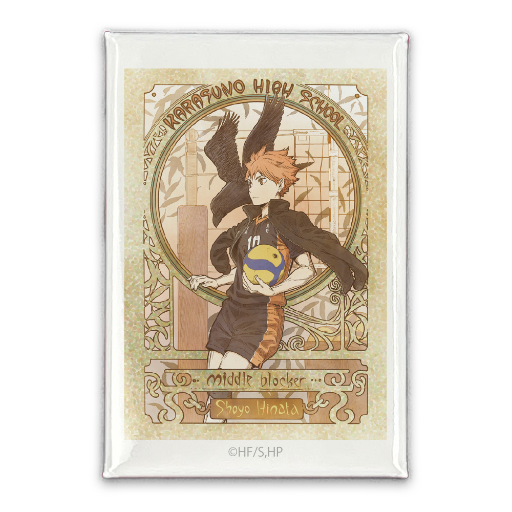 ハイキュー!!_日向翔陽 スクエア缶バッジ 飛翔Ver.