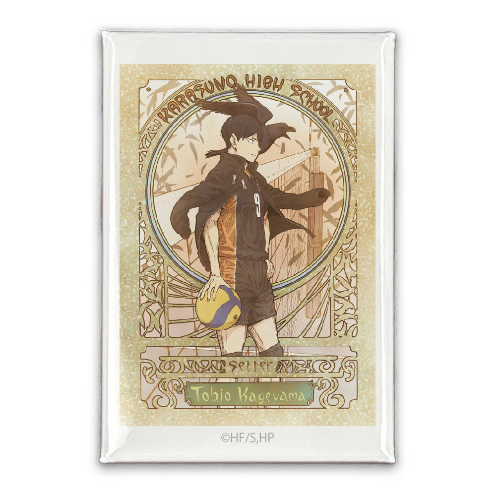 ハイキュー!!_影山飛雄 スクエア缶バッジ 飛翔Ver.