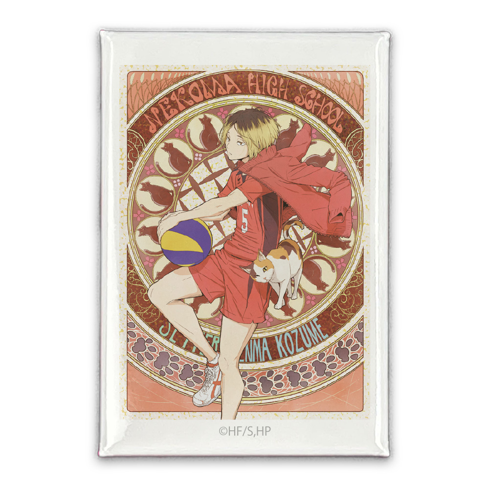 ハイキュー!!_孤爪研磨 スクエア缶バッジ 飛翔Ver.