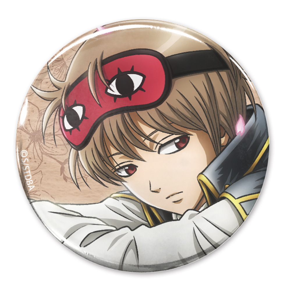 銀魂._描き下ろし 沖田総悟 65mm缶バッジ 小窓から覗く景色Ver.