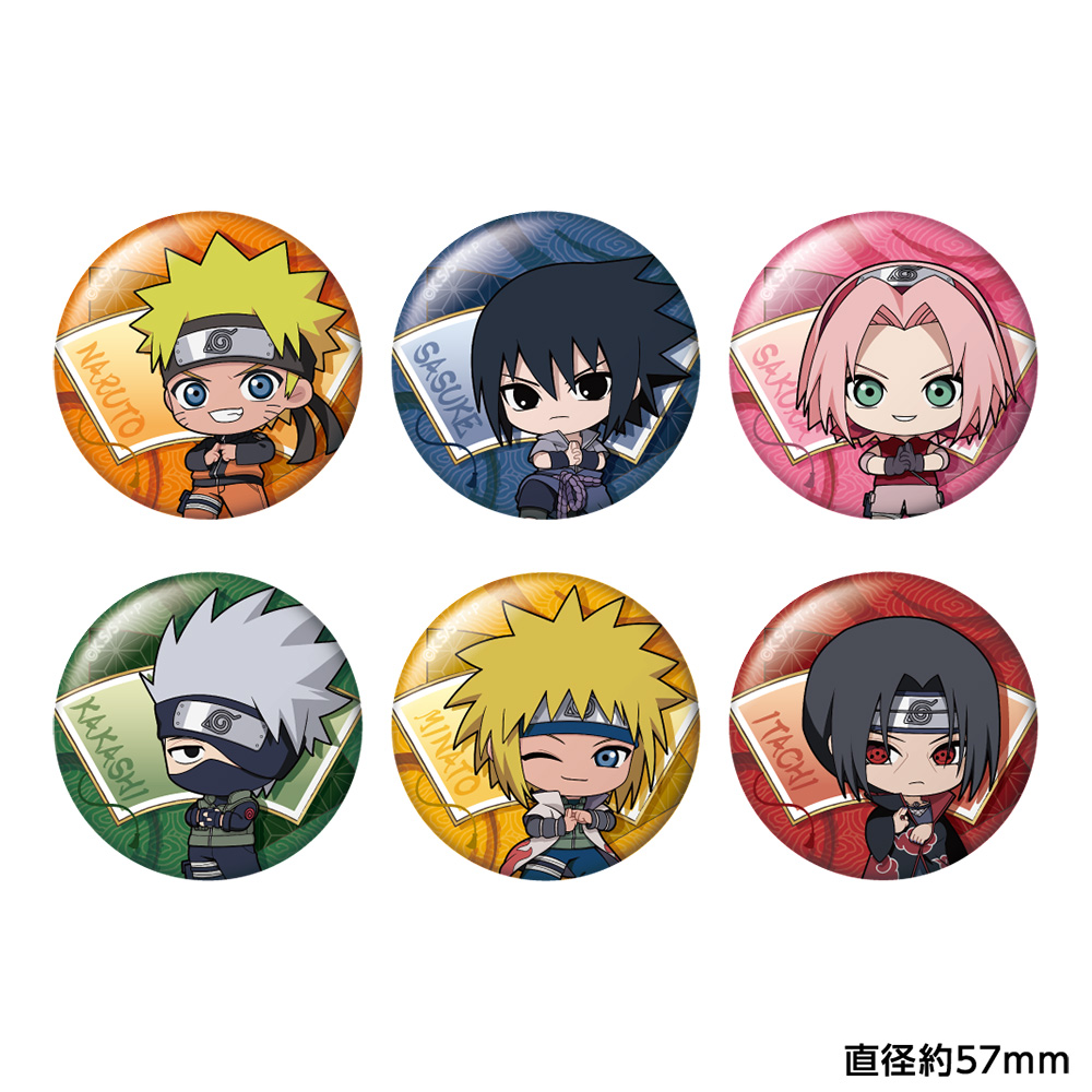 ナルト キャラクター缶バッジ 6個セット NARUTO-ナルト- 疾風伝_トレーディングちびキャラ缶バッジ