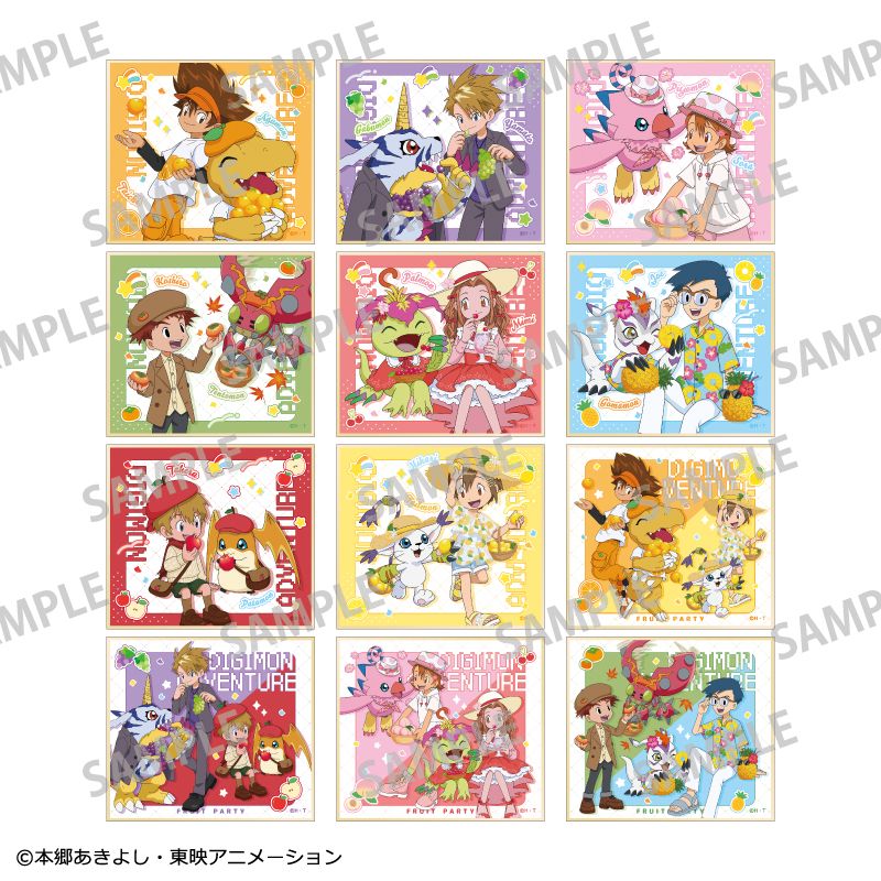 デジモンアドベンチャー G.E.M 選ばれし子供たち コンプリート +おまけ色紙 デジモンアドベンチャー_トレーディングミニ色紙/フルーツパーティー